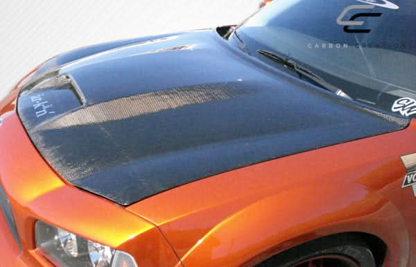 2006-2010 Dodge Charger SRT Look Hood - Carbon Fiber