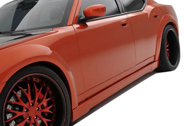 2006-2010 Dodge Charger Luxe Style Wide Body Side Skirts - Polyurethane