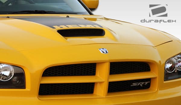 2006-2010 Dodge Charger SRT Look Hood - 1 Piece - FRP