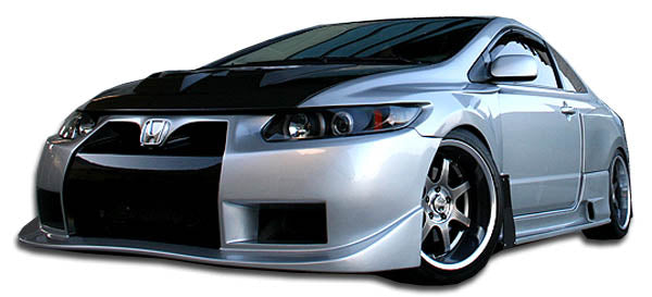 2006-2011 Honda Civic 2DR GT500 Style Wide Body Kit 8 Piece - FRP