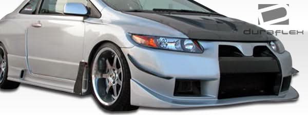 2006-2011 Honda Civic 2DR GT500 Style Wide Body Kit 8 Piece - FRP