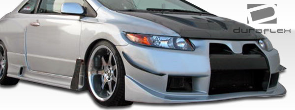 2006-2011 Honda Civic 2DR GT500 Style Wide Body Side Skirts - FRP