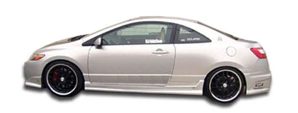 2006-2011 Honda Civic 2DR Raven Style Side Skirts - 2 Piece - FRP