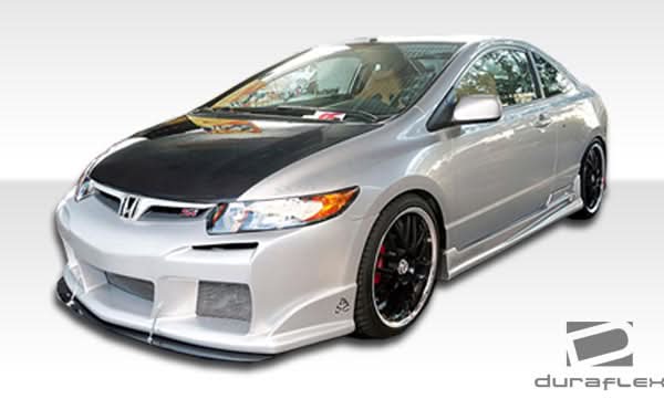 2006-2011 Honda Civic 2DR Raven Style Side Skirts - 2 Piece - FRP