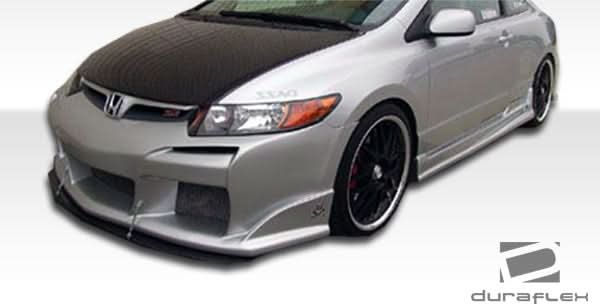 2006-2011 Honda Civic 2DR Raven Style Side Skirts - 2 Piece - FRP