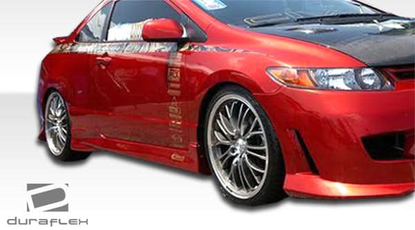 2006-2011 Honda Civic Type M Style Side Skirts - 2 Piece - FRP