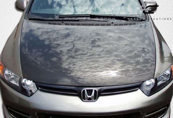 2006-2011 Honda Civic 4DR OEM Look Hood - Carbon Fiber