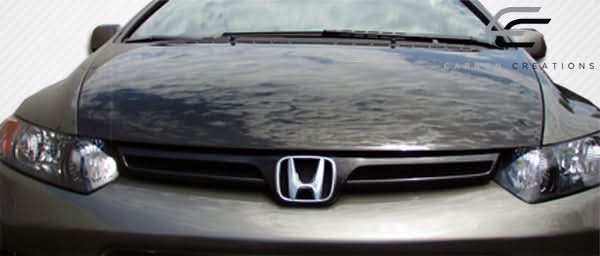 2006-2011 Honda Civic 4DR OEM Look Hood - Carbon Fiber