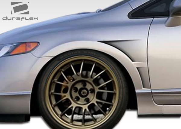 2006-2011 Honda Civic 4DR GT Concept Style Fenders - 2 Piece - FRP