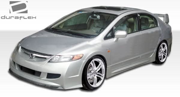 2006-2011 Honda Civic 4DR R-Spec Style Side Skirts - 2 Piece