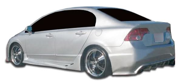 2006-2011 Honda Civic 4DR I-Spec Style Rear Bumper Cover - FRP