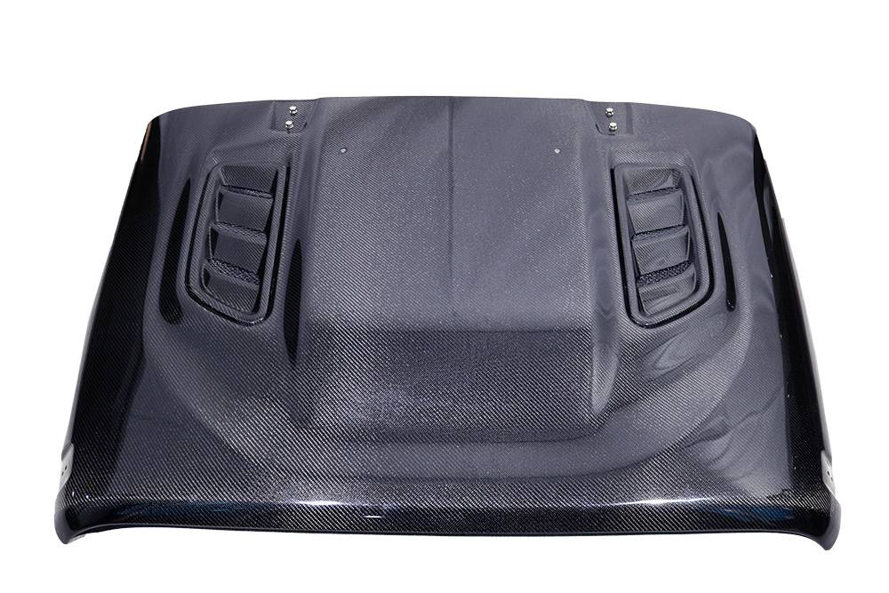 2007-2018 Jeep Wrangler 4 doors Rubicon Style Style Carbon Fiber Black Hood