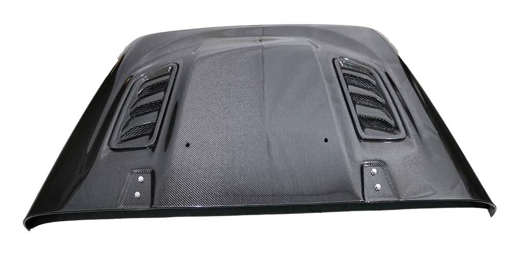 2007-2018 Jeep Wrangler 4 doors Rubicon Style Style Carbon Fiber Black Hood