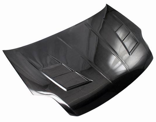 2007-2012 Nissan Sentra 4 doors TERMINATOR Style Carbon Fiber Black Hood