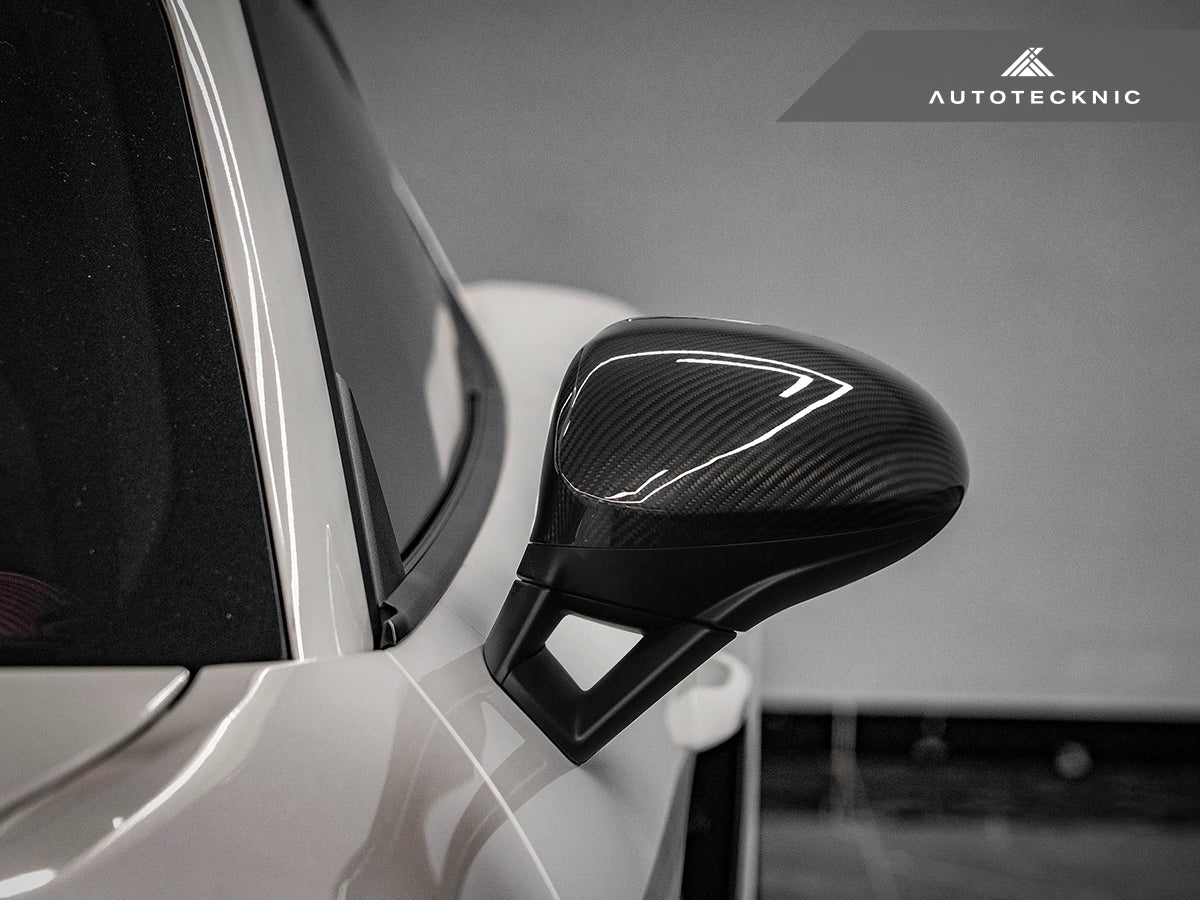 AutoTecknic Replacement Carbon Fiber Mirror Covers - Porsche 718 Cayman | Boxster