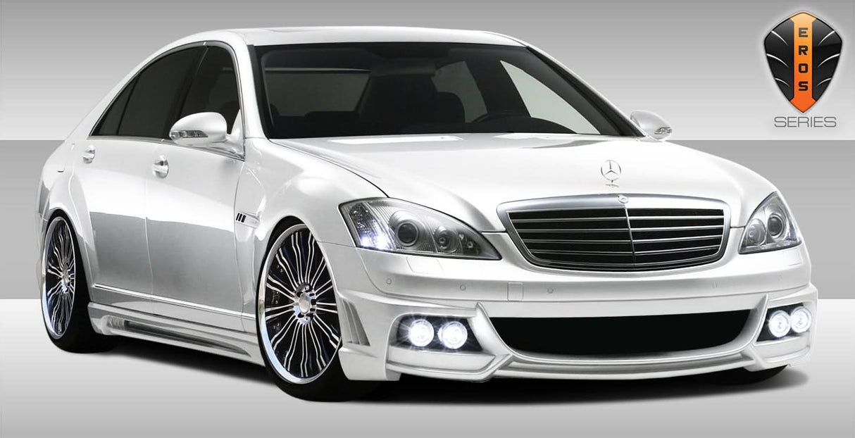 2007-2009 Mercedes S Class Eros Version 2 Style Front Bumper - FRP