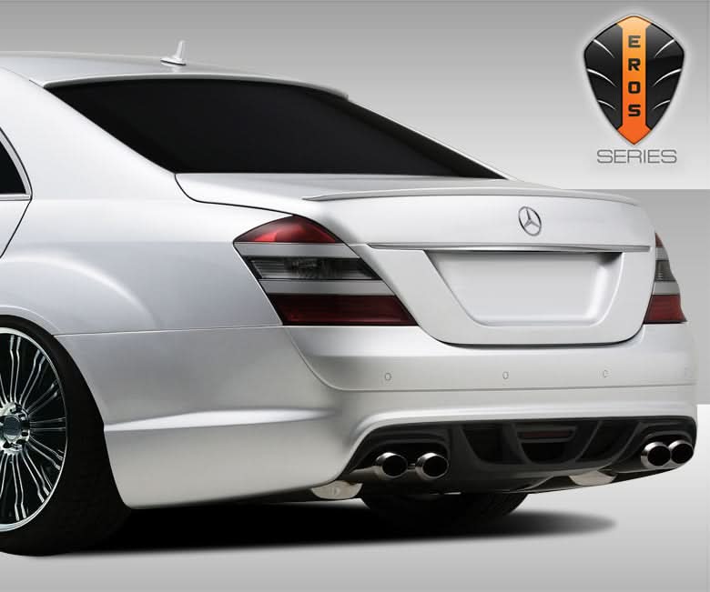 2007-2009 Mercedes S Class Eros Version 2 Style Rear Bumper Cover - FRP