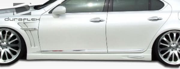 2007-2012 Lexus LS460 W-1 Style Side Skirts Rocker Panels - FRP
