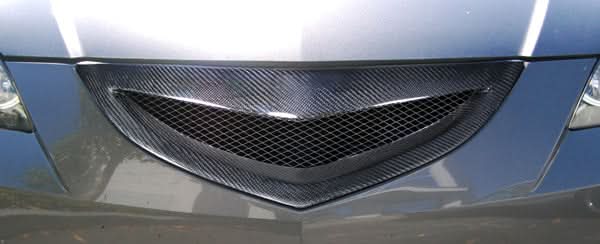 2004-2009 Mazda 3 4DR Open Mouth Style Grille - Carbon Fiber