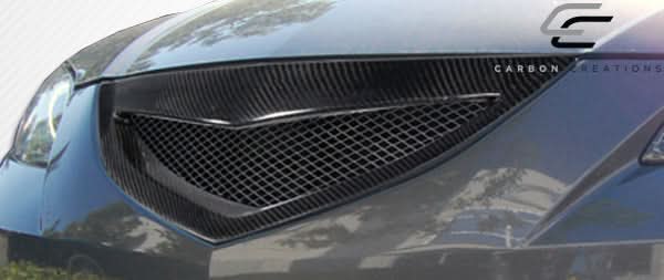 2004-2009 Mazda 3 4DR Open Mouth Style Grille - Carbon Fiber