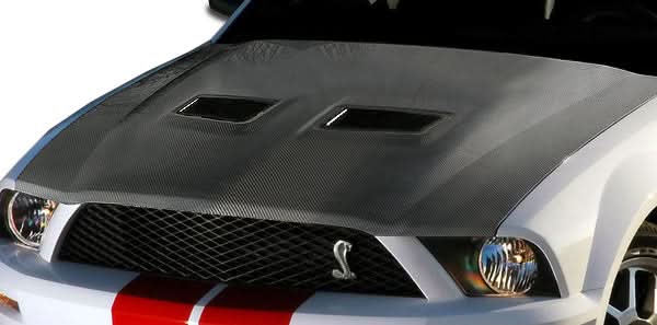 2005-2009 Ford Mustang Cobra OEM Look Hood - Carbon Fiber