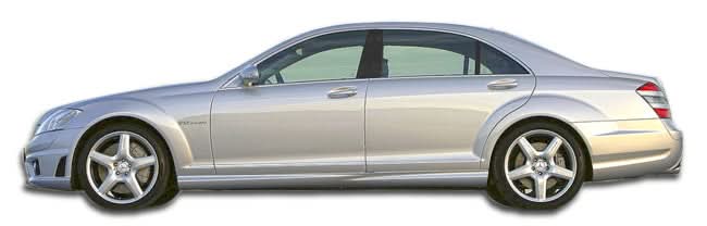 2007-2013 Mercedes S Class S65 Look Side Skirts Rocker Panels - FRP