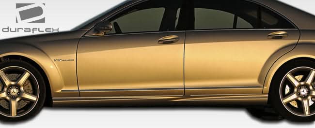 2007-2013 Mercedes S Class S65 Look Side Skirts Rocker Panels - FRP