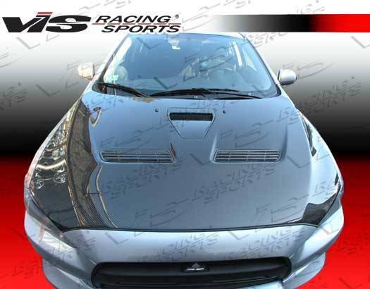 2008-2017 Mitsubishi EVO 10 4 doors OEM Style Carbon Fiber Black Hood