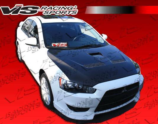 2008-2017 Mitsubishi Lancer 4 doors EVO 10 Style Carbon Fiber Black Hood
