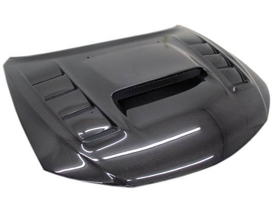 2008-2014 Subaru WRX Hatchback 4 doors VRS Style Carbon Fiber Black Hood