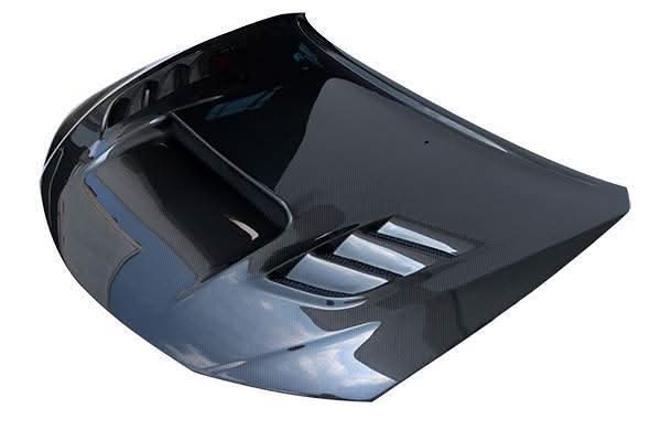 2008-2014 Subaru WRX Hatchback 4 doors Carbon Fiber Black Hood