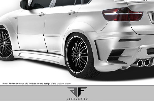 2008-2014 BMW X6 AF-3 Style Wide Body Rear Door Caps - FRP