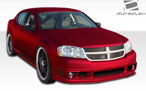 2008-2014 Dodge Avenger Racer Style Side Skirts Rocker Panels - FRP