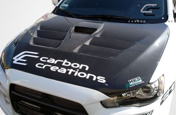 2008-2017 Mitsubishi Lancer Dritech GT Concept Style Hood - Carbon