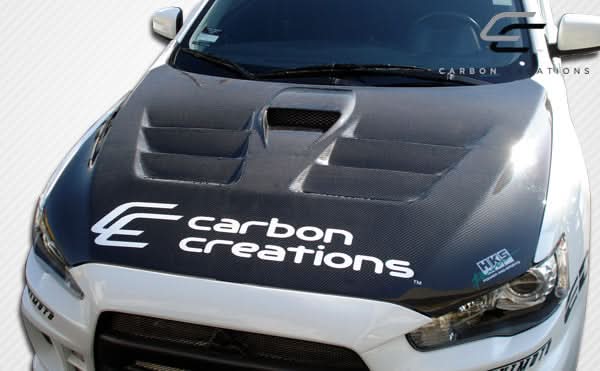 2008-2017 Mitsubishi Lancer Dritech GT Concept Style Hood - Carbon