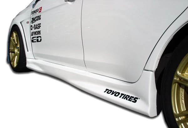 2008-2015 Mitsubishi Lancer Evolution 10 GT Concept Style Side Skirts - FRP