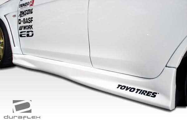 2008-2015 Mitsubishi Lancer Evolution 10 GT Concept Style Side Skirts - FRP
