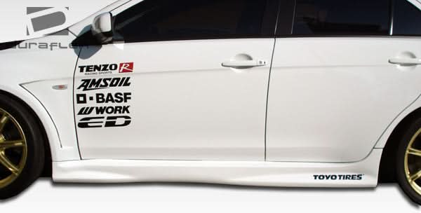 2008-2015 Mitsubishi Lancer Evolution 10 GT Concept Style Side Skirts - FRP