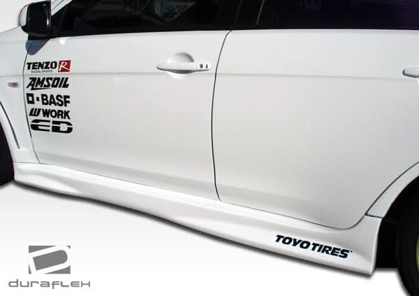 2008-2015 Mitsubishi Lancer Evolution 10 GT Concept Style Side Skirts - FRP