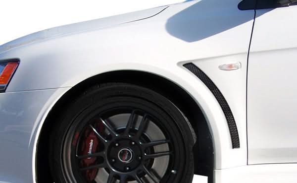2008-2017 Mitsubishi Lancer Evo X Look Front Fenders - 2 Piece - FRP