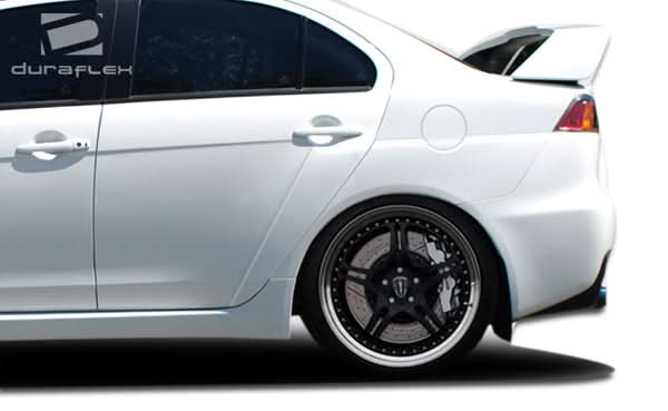 2008-2017 Mitsubishi Lancer Evo X Look Rear Fender Flares - 4 Piece - FRP