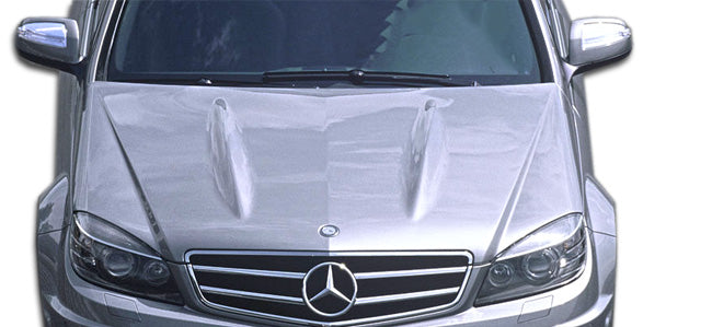 2008-2011 Mercedes C Class C63 Look Hood - 1 Piece - FRP