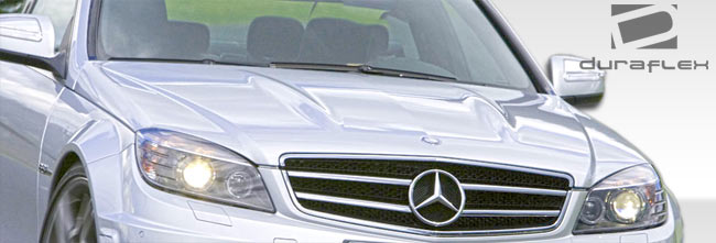 2008-2011 Mercedes C Class C63 Look Hood - 1 Piece - FRP