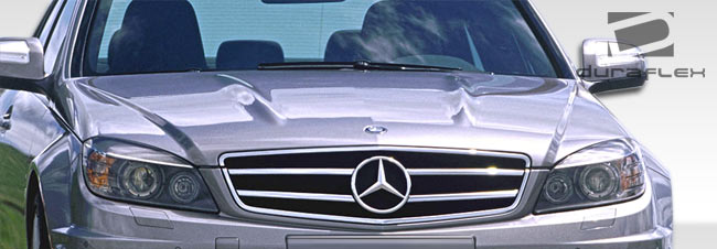 2008-2011 Mercedes C Class C63 Look Hood - 1 Piece - FRP