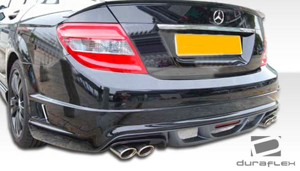 2008-2014 Mercedes C Class W204 W-1 Style Rear Bumper Cover - FRP
