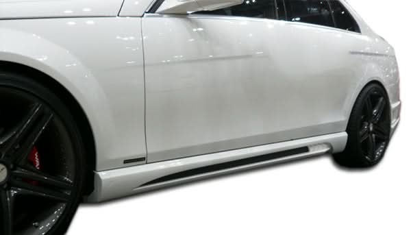2008-2014 Mercedes C Class W204 W-1 Style Side Skirts - 2 Piece - FRP