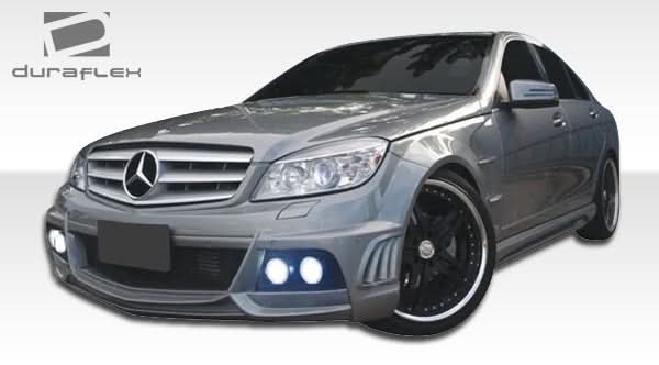 2008-2014 Mercedes C Class W204 W-1 Style Side Skirts - 2 Piece - FRP
