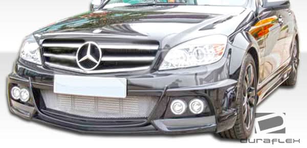 2008-2014 Mercedes C Class W204 W-1 Style Side Skirts - 2 Piece - FRP