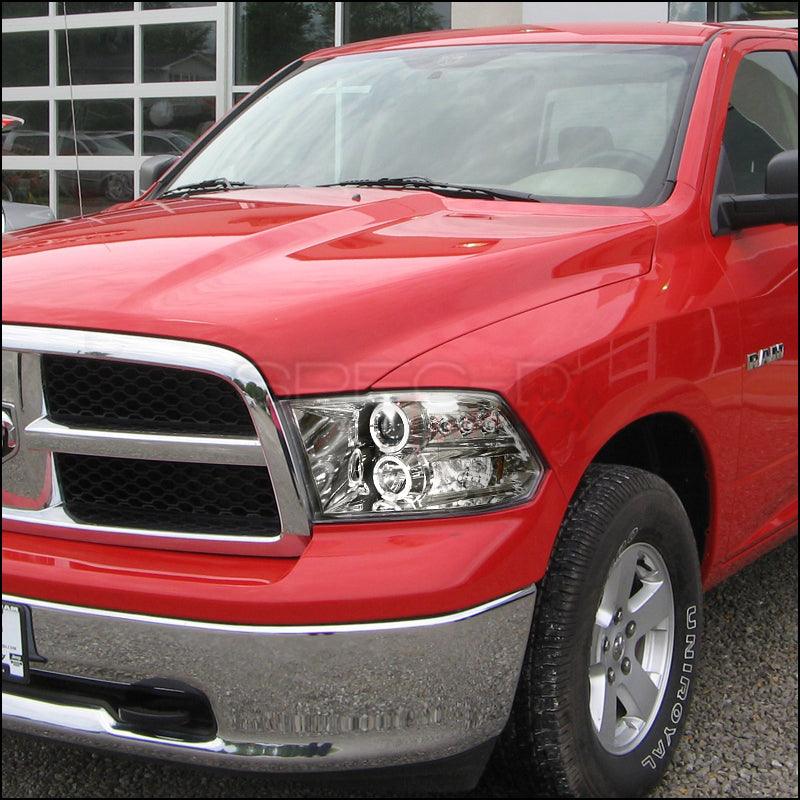 Spec-D Projector Headlights Dodge Ram (09-18) w/ Halo LED - Black or Chrome Housing