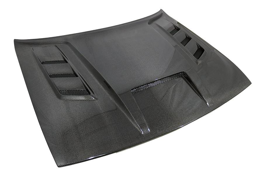 2008-2022 Dodge Challenger 2 doors TERMINATOR Style Double Sided Carbon Fiber Carbon Fiber Black Hood